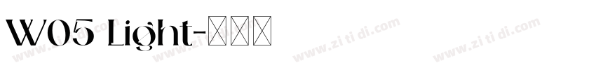 W05 Light字体转换